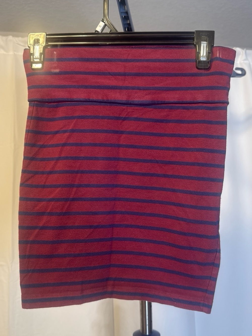 XXI Essentials - Striped Red and Navy Tube Skirt